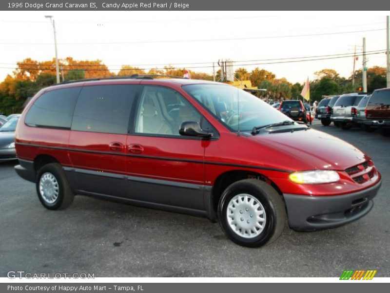 Candy Apple Red Pearl / Beige 1996 Dodge Grand Caravan ES