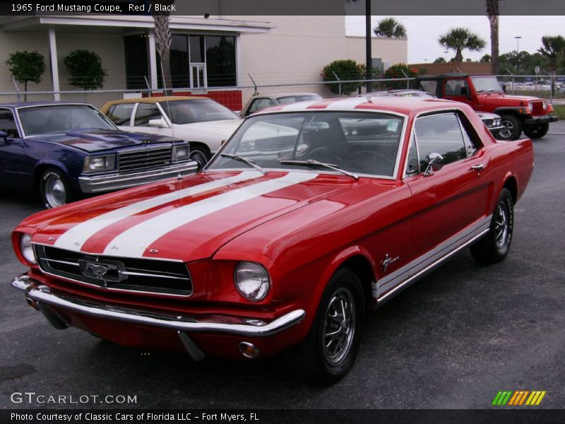 Red / Black 1965 Ford Mustang Coupe