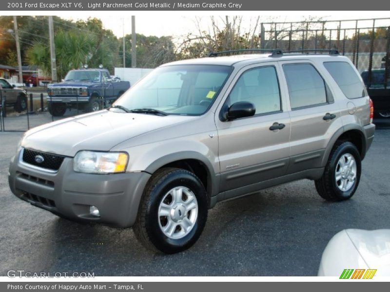 Light Parchment Gold Metallic / Medium Graphite Grey 2001 Ford Escape XLT V6