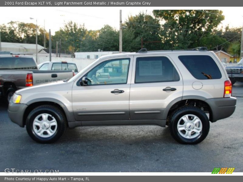 Light Parchment Gold Metallic / Medium Graphite Grey 2001 Ford Escape XLT V6