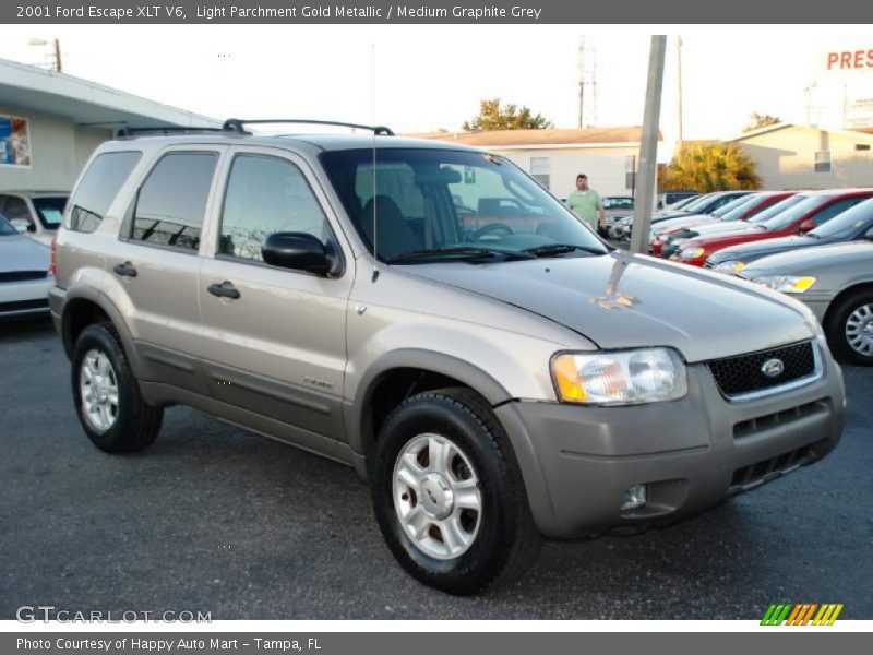 Light Parchment Gold Metallic / Medium Graphite Grey 2001 Ford Escape XLT V6