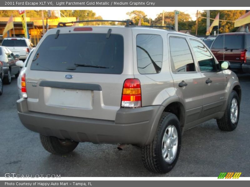 Light Parchment Gold Metallic / Medium Graphite Grey 2001 Ford Escape XLT V6