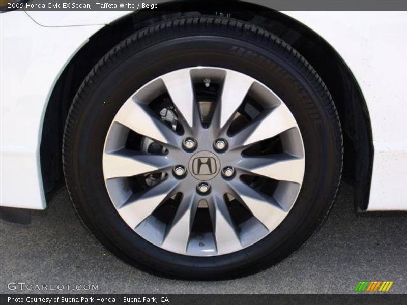 Taffeta White / Beige 2009 Honda Civic EX Sedan