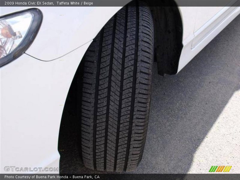 Taffeta White / Beige 2009 Honda Civic EX Sedan