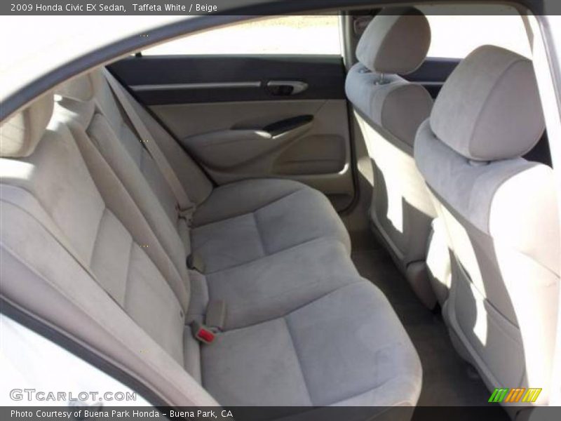 Taffeta White / Beige 2009 Honda Civic EX Sedan