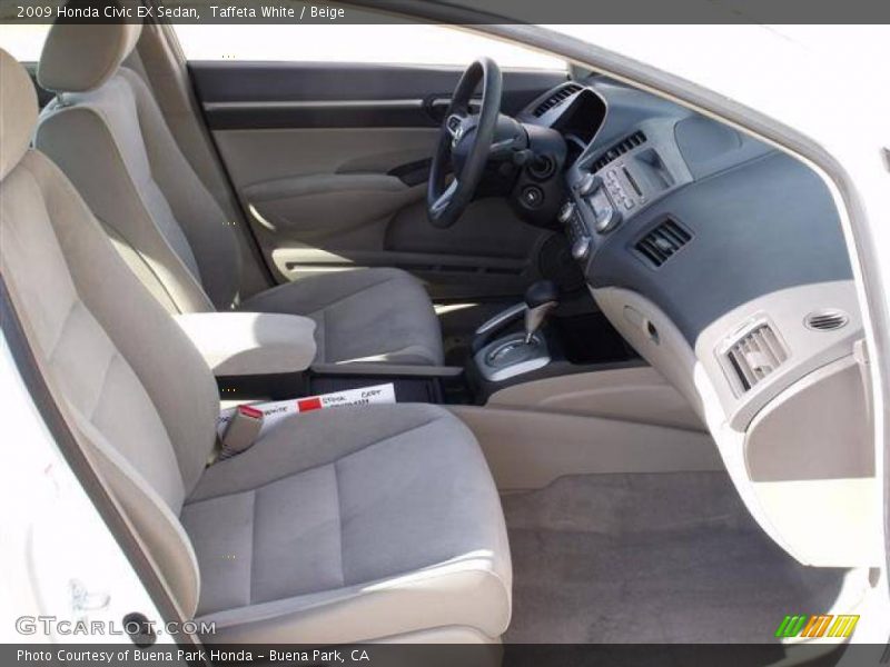 Taffeta White / Beige 2009 Honda Civic EX Sedan