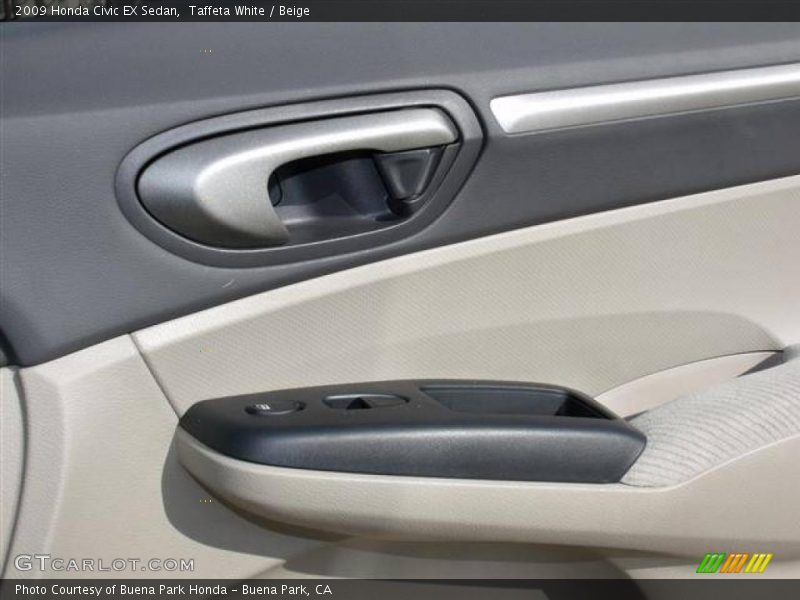 Taffeta White / Beige 2009 Honda Civic EX Sedan