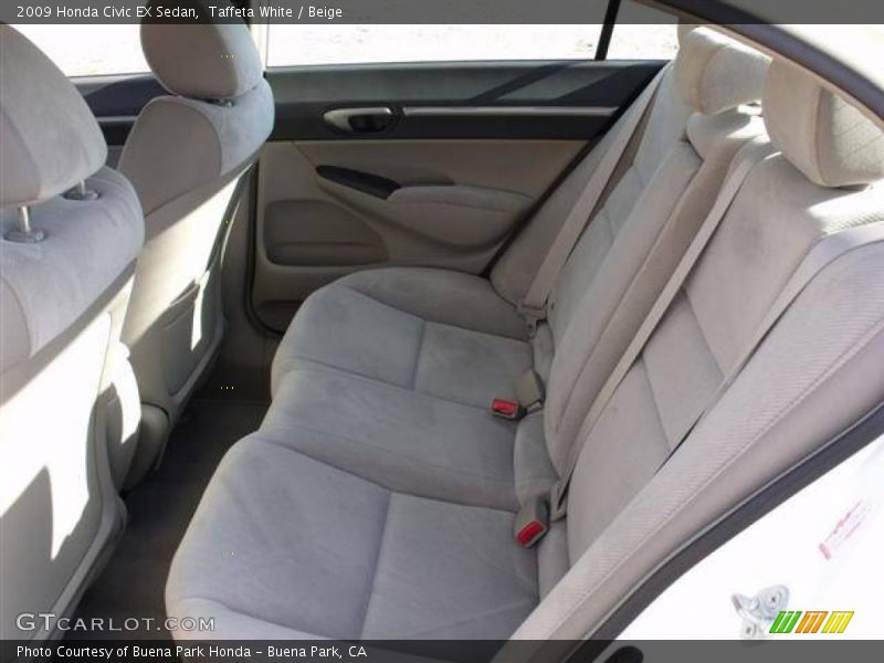 Taffeta White / Beige 2009 Honda Civic EX Sedan
