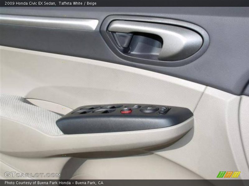 Taffeta White / Beige 2009 Honda Civic EX Sedan
