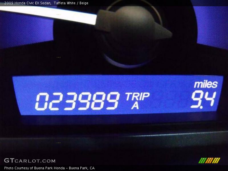 Taffeta White / Beige 2009 Honda Civic EX Sedan