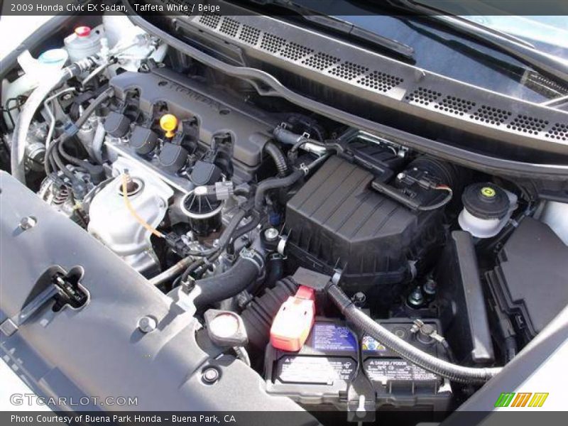 Taffeta White / Beige 2009 Honda Civic EX Sedan