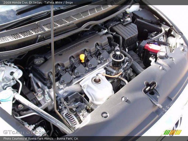 Taffeta White / Beige 2009 Honda Civic EX Sedan