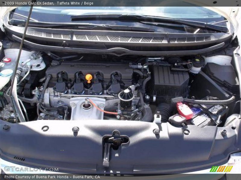 Taffeta White / Beige 2009 Honda Civic EX Sedan