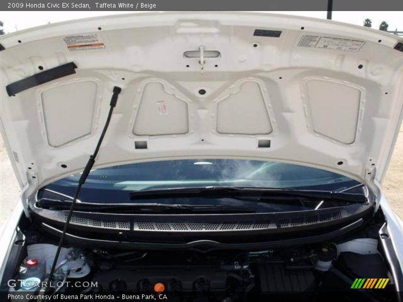 Taffeta White / Beige 2009 Honda Civic EX Sedan