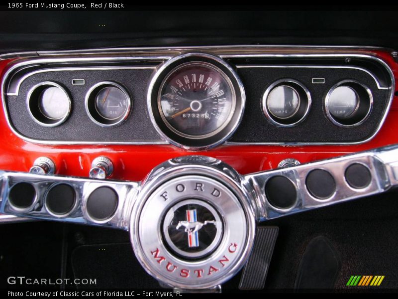 Red / Black 1965 Ford Mustang Coupe