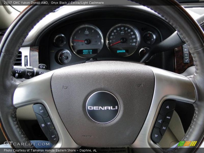 Onyx Black / Cocoa/Light Cashmere 2007 GMC Yukon Denali AWD