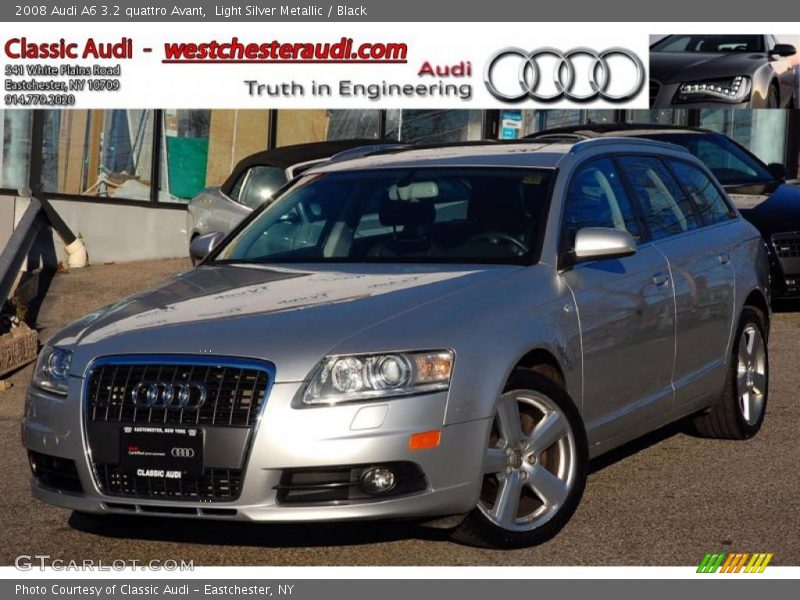 Light Silver Metallic / Black 2008 Audi A6 3.2 quattro Avant