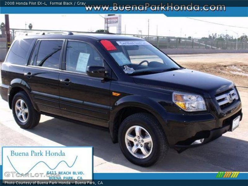 Formal Black / Gray 2008 Honda Pilot EX-L