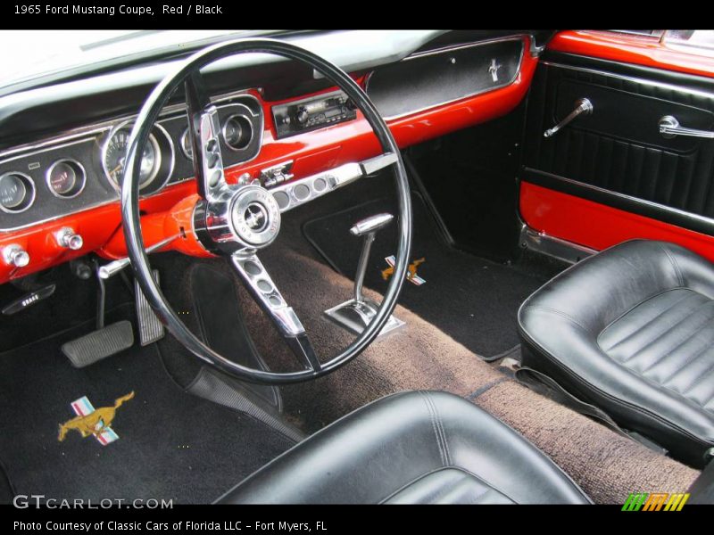 Red / Black 1965 Ford Mustang Coupe