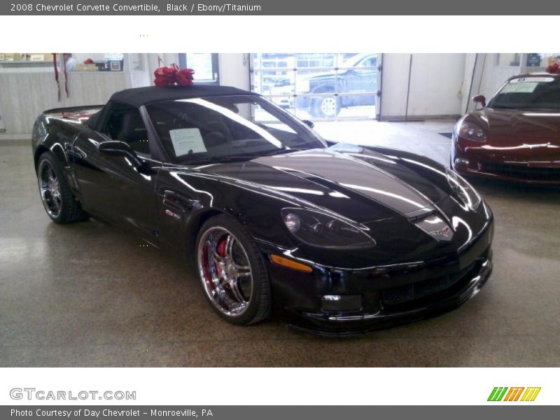 Black / Ebony/Titanium 2008 Chevrolet Corvette Convertible