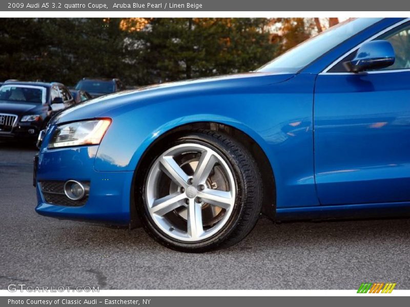 Aruba Blue Pearl / Linen Beige 2009 Audi A5 3.2 quattro Coupe