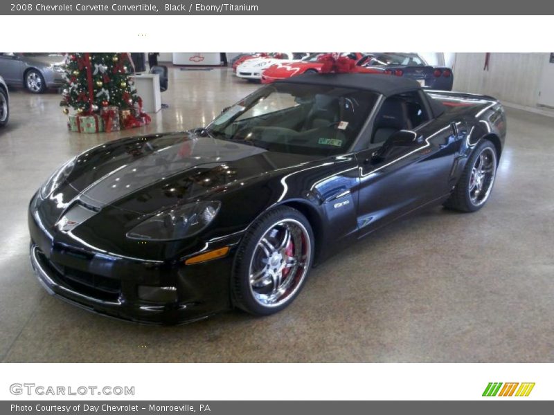 Black / Ebony/Titanium 2008 Chevrolet Corvette Convertible
