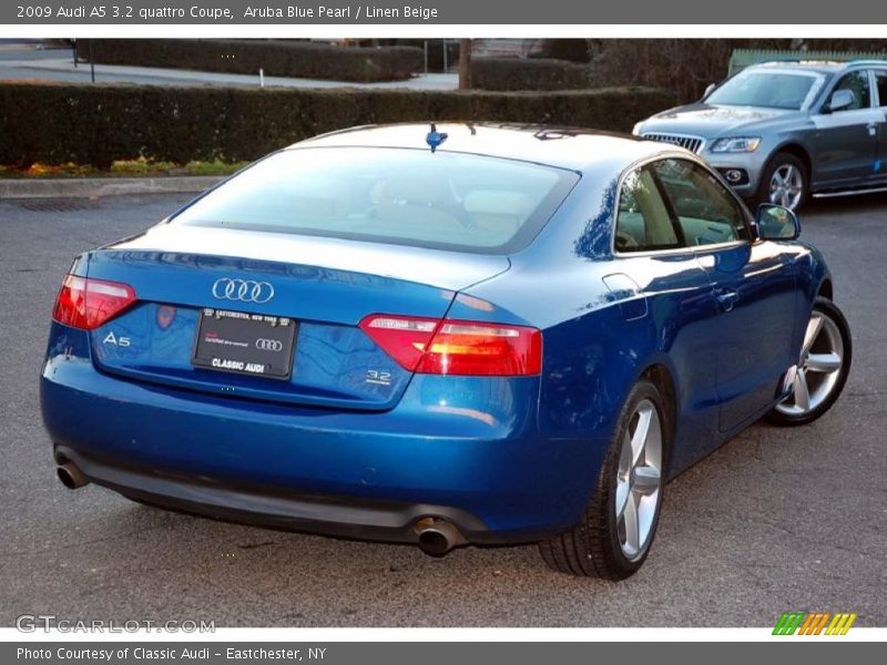 Aruba Blue Pearl / Linen Beige 2009 Audi A5 3.2 quattro Coupe
