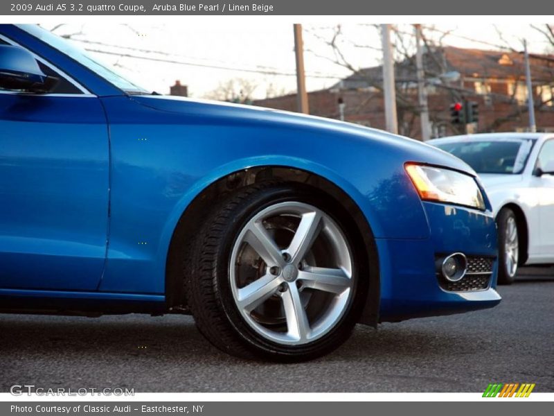 Aruba Blue Pearl / Linen Beige 2009 Audi A5 3.2 quattro Coupe