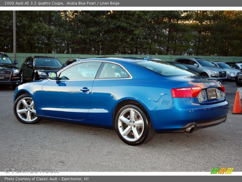 Aruba Blue Pearl / Linen Beige 2009 Audi A5 3.2 quattro Coupe