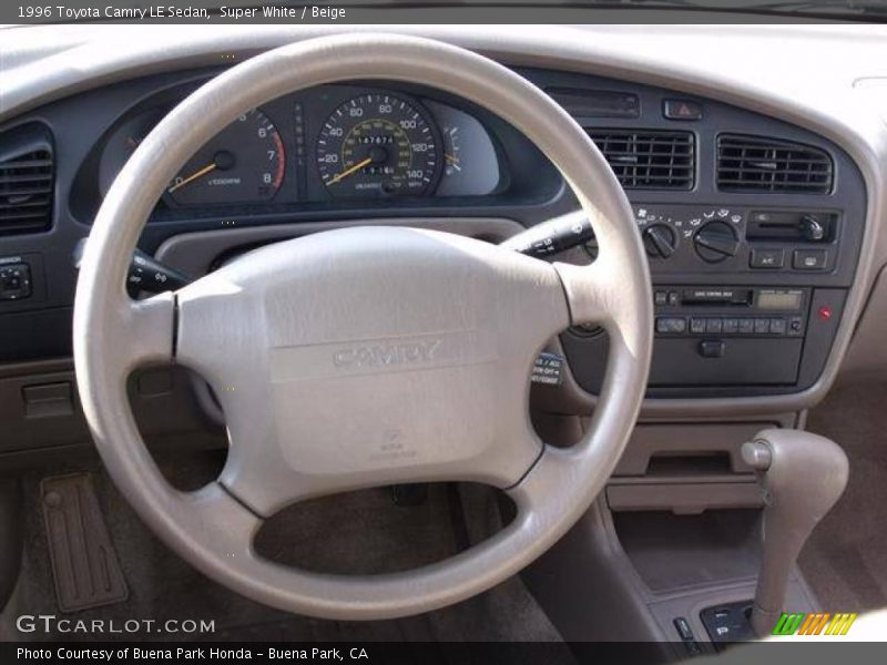 Super White / Beige 1996 Toyota Camry LE Sedan