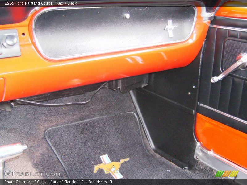 Red / Black 1965 Ford Mustang Coupe