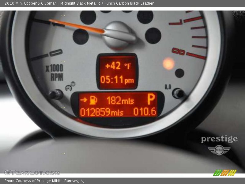 Midnight Black Metallic / Punch Carbon Black Leather 2010 Mini Cooper S Clubman