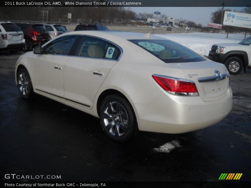 White Diamond Tricoat / Cocoa/Cashmere 2011 Buick LaCrosse CXL AWD