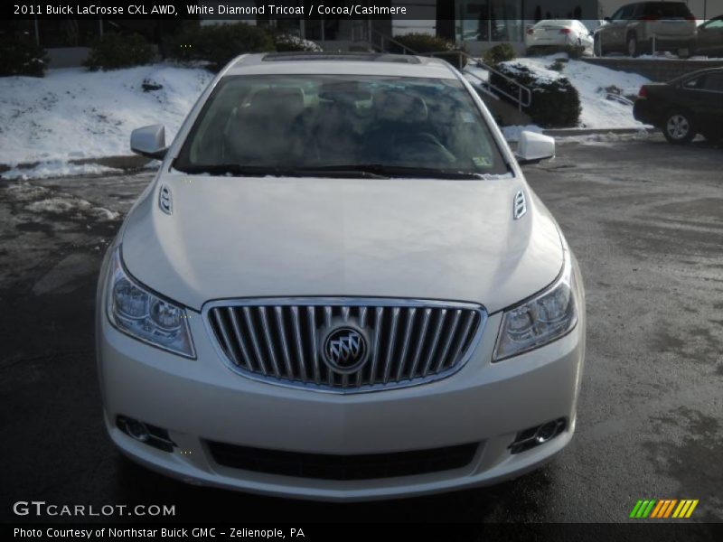 White Diamond Tricoat / Cocoa/Cashmere 2011 Buick LaCrosse CXL AWD