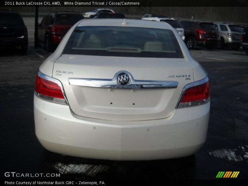 White Diamond Tricoat / Cocoa/Cashmere 2011 Buick LaCrosse CXL AWD