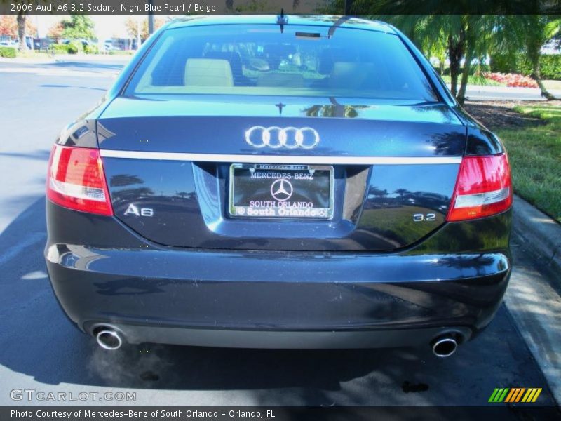Night Blue Pearl / Beige 2006 Audi A6 3.2 Sedan