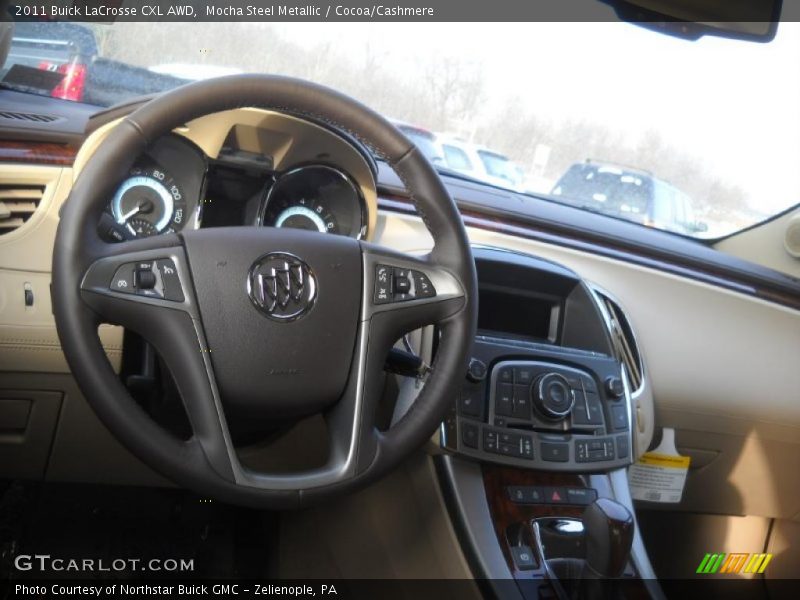 Mocha Steel Metallic / Cocoa/Cashmere 2011 Buick LaCrosse CXL AWD