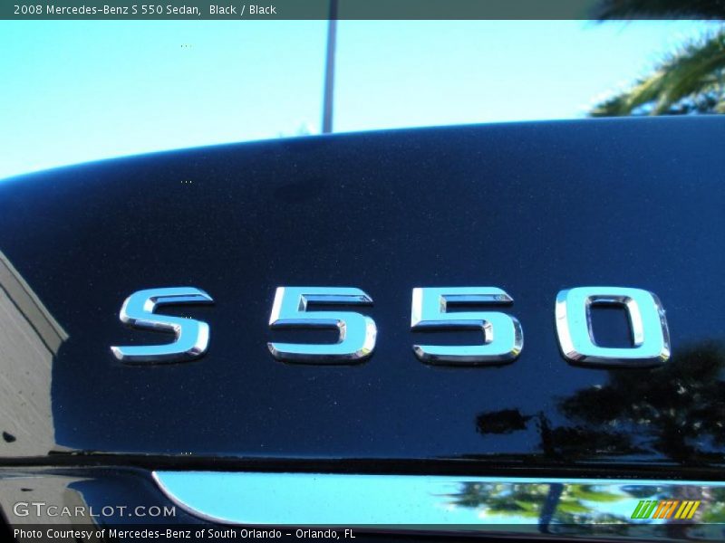 Black / Black 2008 Mercedes-Benz S 550 Sedan