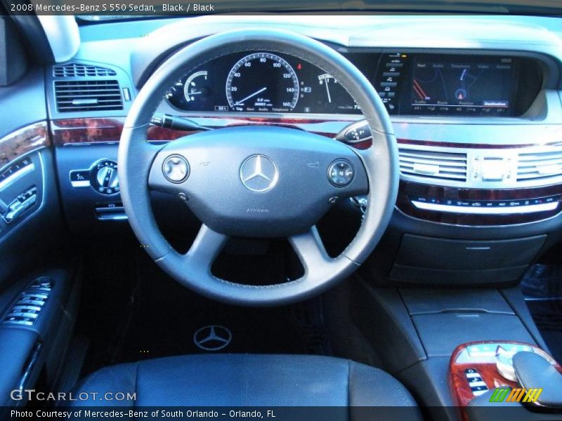 Black / Black 2008 Mercedes-Benz S 550 Sedan