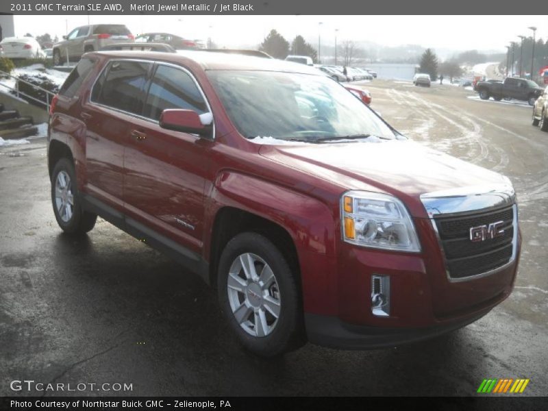 Merlot Jewel Metallic / Jet Black 2011 GMC Terrain SLE AWD