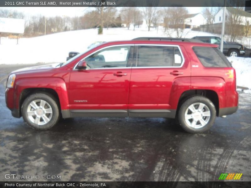 Merlot Jewel Metallic / Jet Black 2011 GMC Terrain SLE AWD
