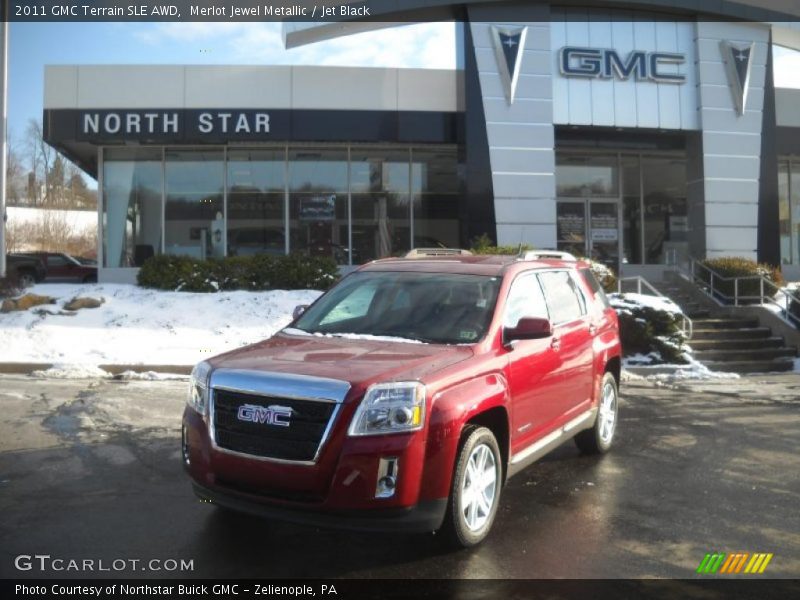 Merlot Jewel Metallic / Jet Black 2011 GMC Terrain SLE AWD