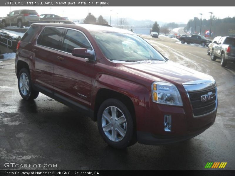Merlot Jewel Metallic / Jet Black 2011 GMC Terrain SLE AWD