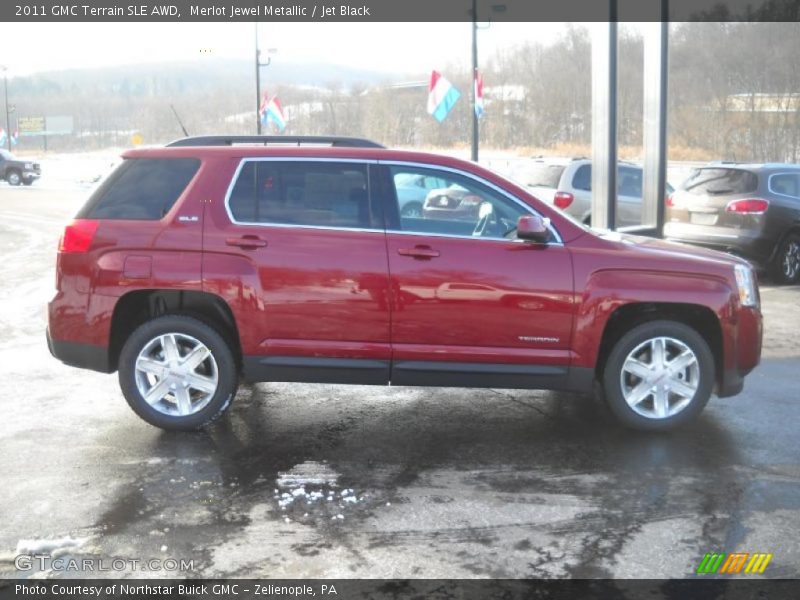 Merlot Jewel Metallic / Jet Black 2011 GMC Terrain SLE AWD