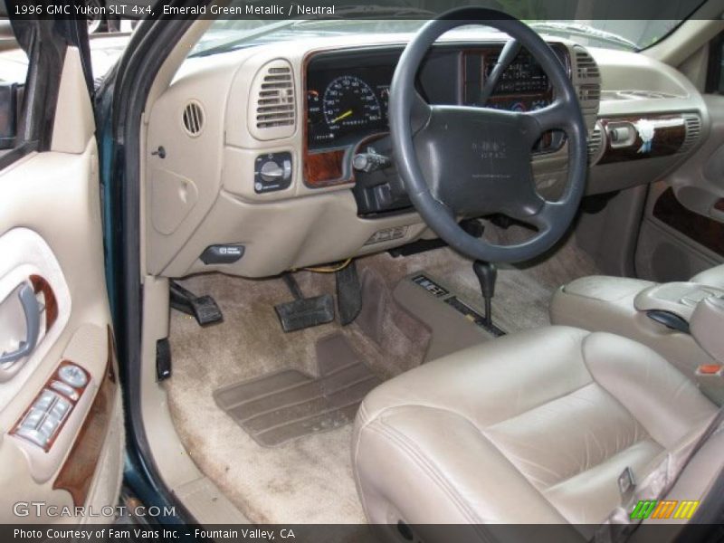 Emerald Green Metallic / Neutral 1996 GMC Yukon SLT 4x4