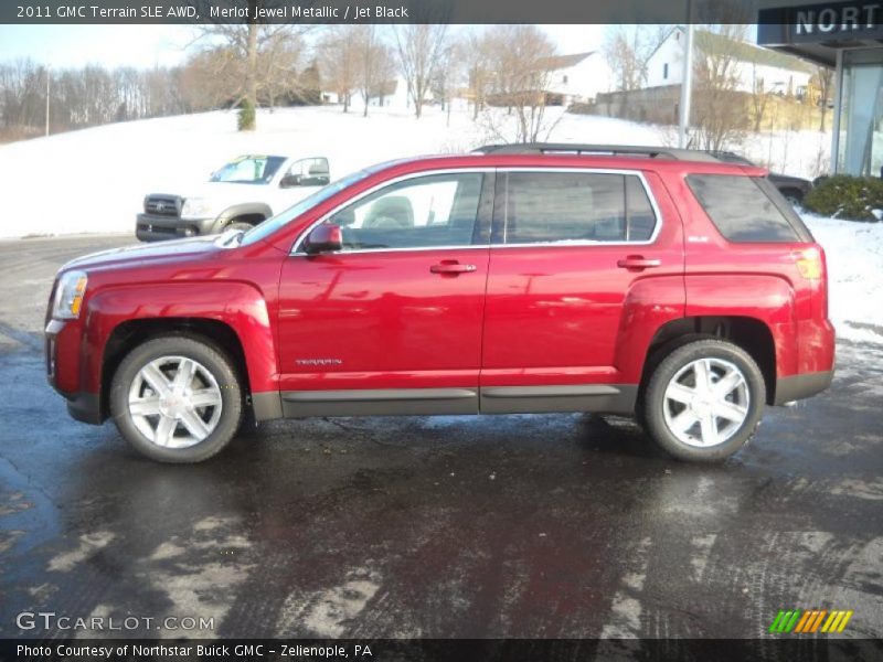 Merlot Jewel Metallic / Jet Black 2011 GMC Terrain SLE AWD