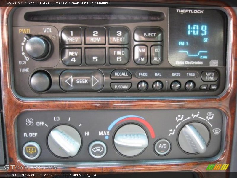 Controls of 1996 Yukon SLT 4x4