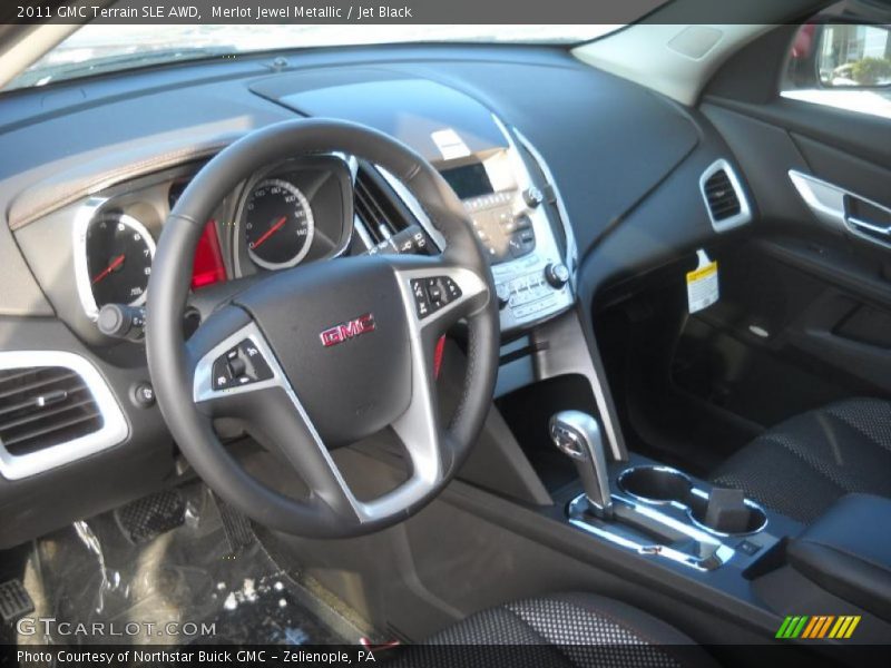Merlot Jewel Metallic / Jet Black 2011 GMC Terrain SLE AWD