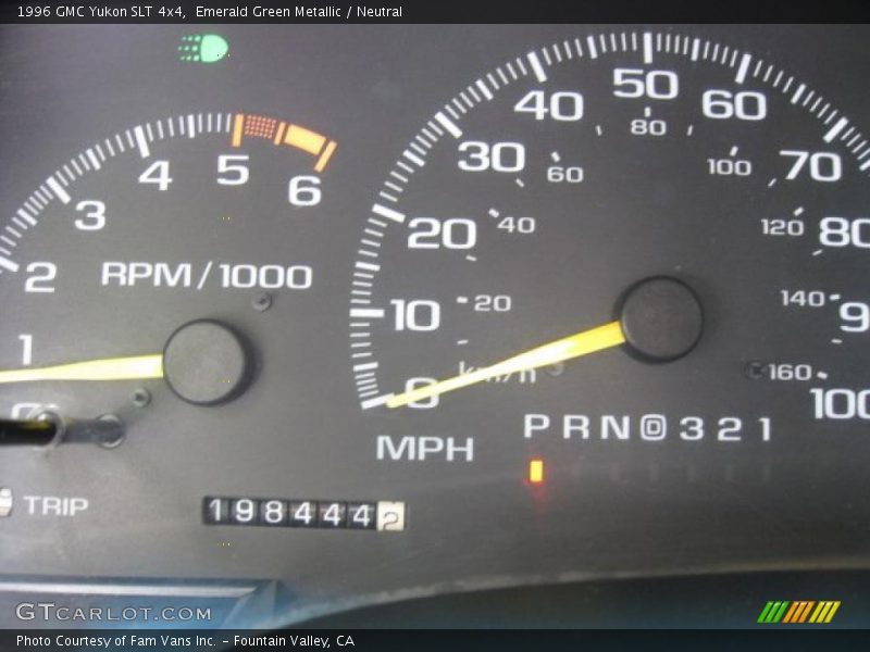 Emerald Green Metallic / Neutral 1996 GMC Yukon SLT 4x4