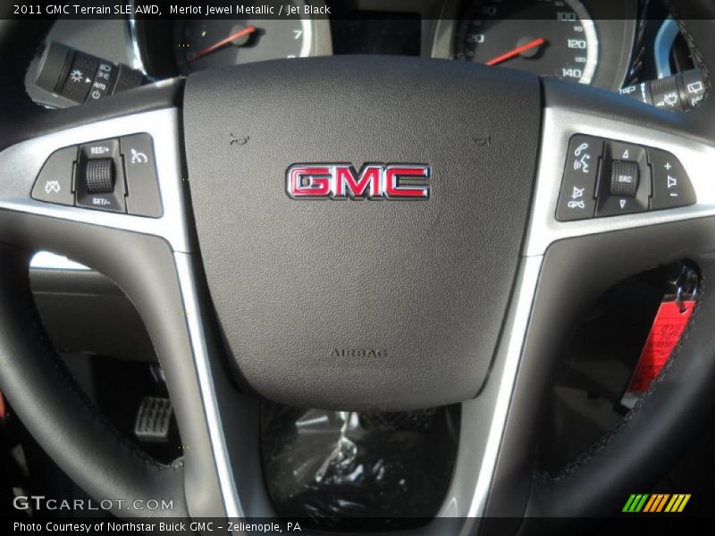 Merlot Jewel Metallic / Jet Black 2011 GMC Terrain SLE AWD